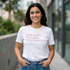 Read Books. Walk Dogs. Fight Fascists. Pink Typography T-Shirt Printify