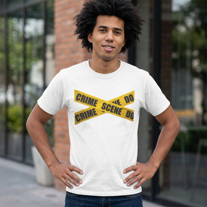 Crime Scene Tape T‑Shirt Printify