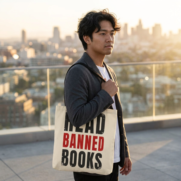 Read Banned Books Cream Tote Bag Printify