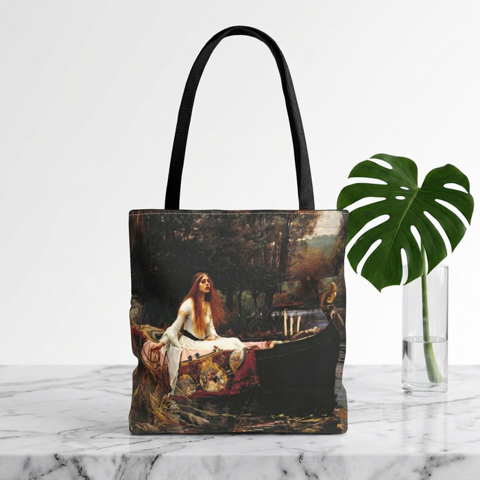 Lady of Shalott Art Tote — Pre-Raphaelite Painting Tote Bag Printify