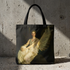 Robert Louis Stevenson Memorial Angel Tote Bag | Dark Academia | Book Bag Printify