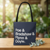 Copy of Literary Character List Tote Bag – Poe & Bradshaw & Flynn & Doyle. Printify