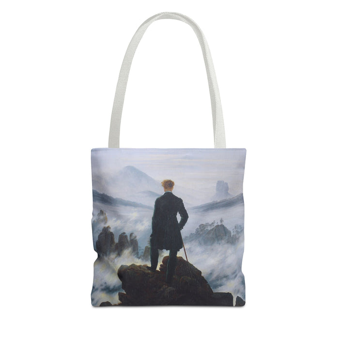 Wanderer Above the Sea Mist Tote Bag – Classic Dark Academia Art Tote Printify