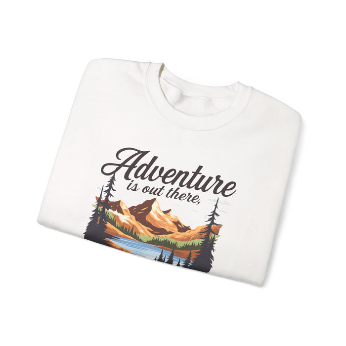 Adventure Is Out There, But Then Again So Are Serial Killers Sweatshirt | Dark Wanderlust Humor | True Crime Crewneck Printify