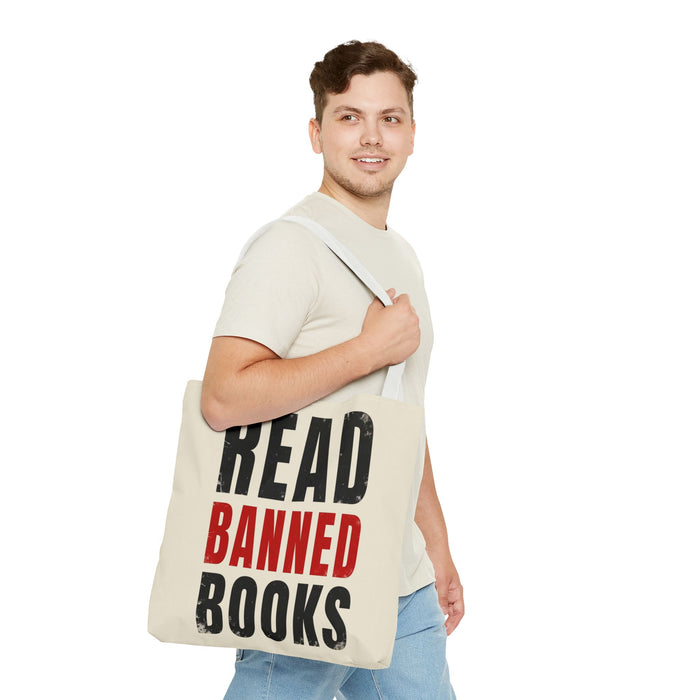 Read Banned Books Cream Tote Bag Printify