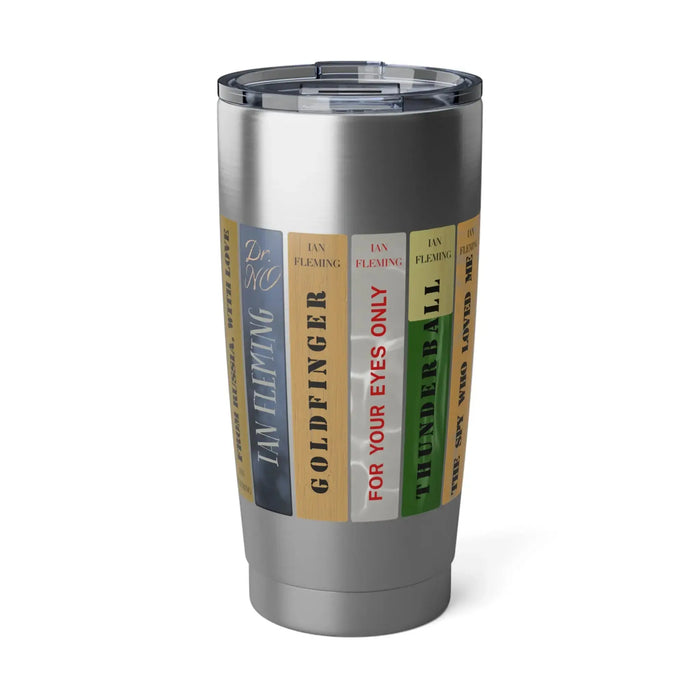 James Bond Bookshelf Tumbler Printify