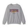 Gray sweatshirt with 'Wuthering Heights' text on a white background