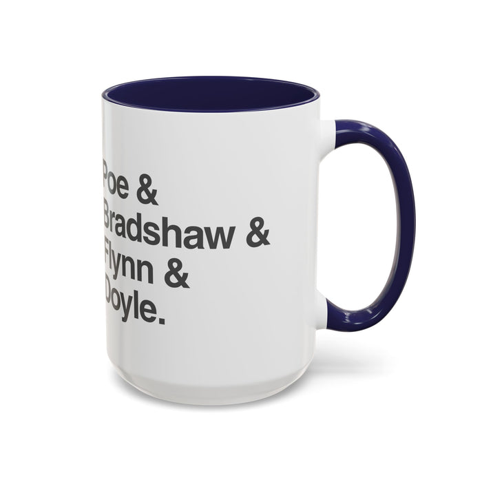 Coffee Mug — Minimalist Names Design (Poe & Bradshaw & Flynn & Doyle) Printify