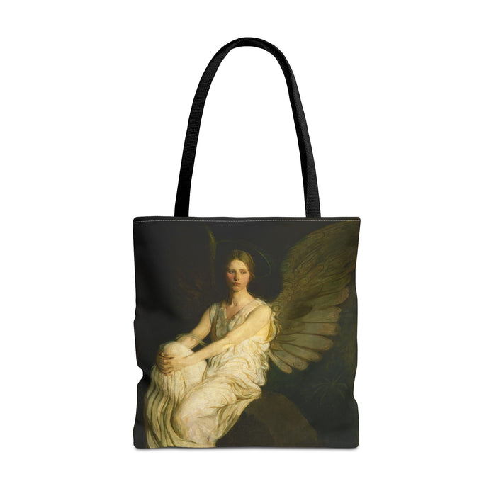 Robert Louis Stevenson Memorial Angel Tote Bag | Dark Academia | Book Bag Printify