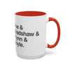 Coffee Mug — Minimalist Names Design (Poe & Bradshaw & Flynn & Doyle) Printify