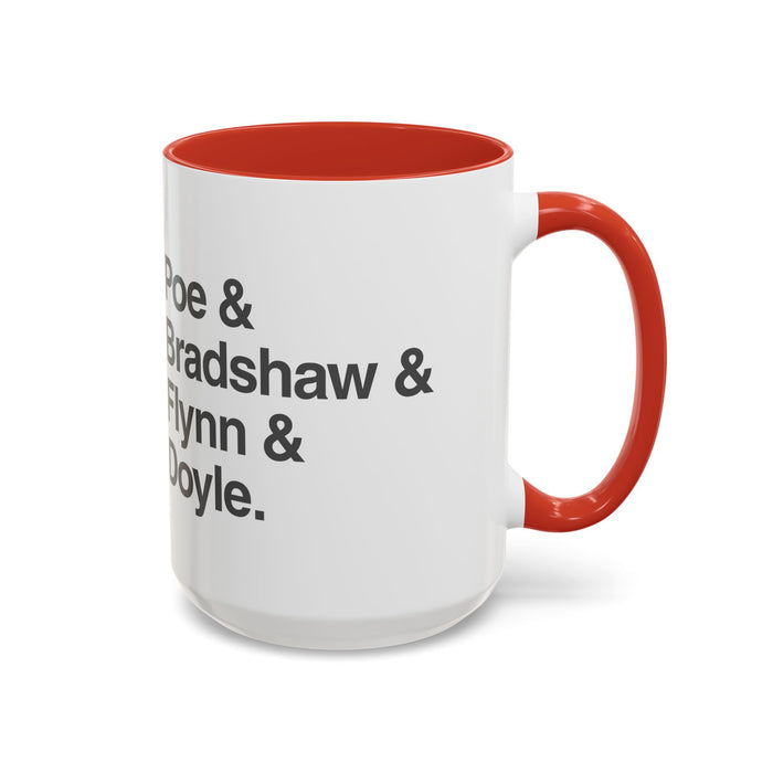 Coffee Mug — Minimalist Names Design (Poe & Bradshaw & Flynn & Doyle) Printify