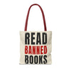 Read Banned Books Cream Tote Bag Printify