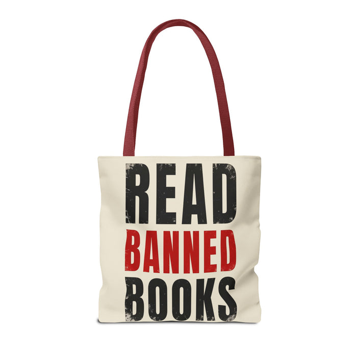 Read Banned Books Cream Tote Bag Printify
