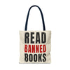 Read Banned Books Cream Tote Bag Printify