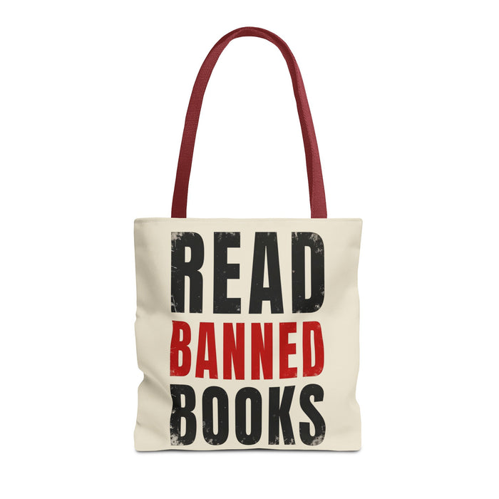 Read Banned Books Cream Tote Bag Printify