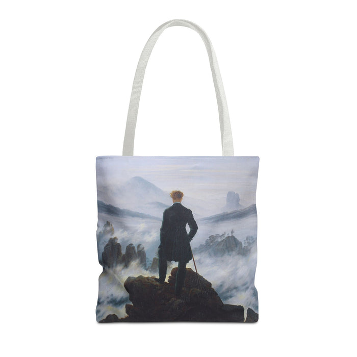 Wanderer Above the Sea Mist Tote Bag – Classic Dark Academia Art Tote Printify