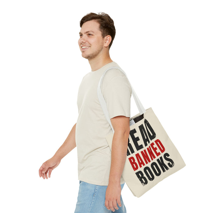 Read Banned Books Cream Tote Bag Printify