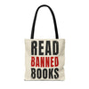 Read Banned Books Cream Tote Bag Printify