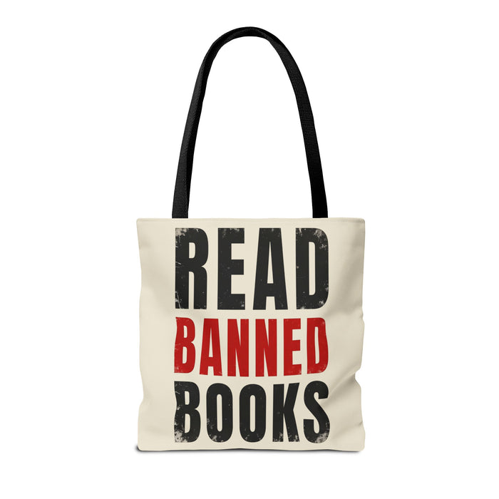 Read Banned Books Cream Tote Bag Printify