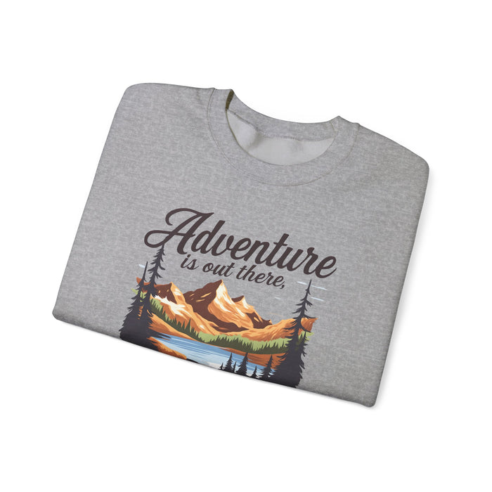 Adventure Is Out There, But Then Again So Are Serial Killers Sweatshirt | Dark Wanderlust Humor | True Crime Crewneck Printify