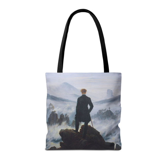 Wanderer Above the Sea Mist Tote Bag – Classic Dark Academia Art Tote Printify