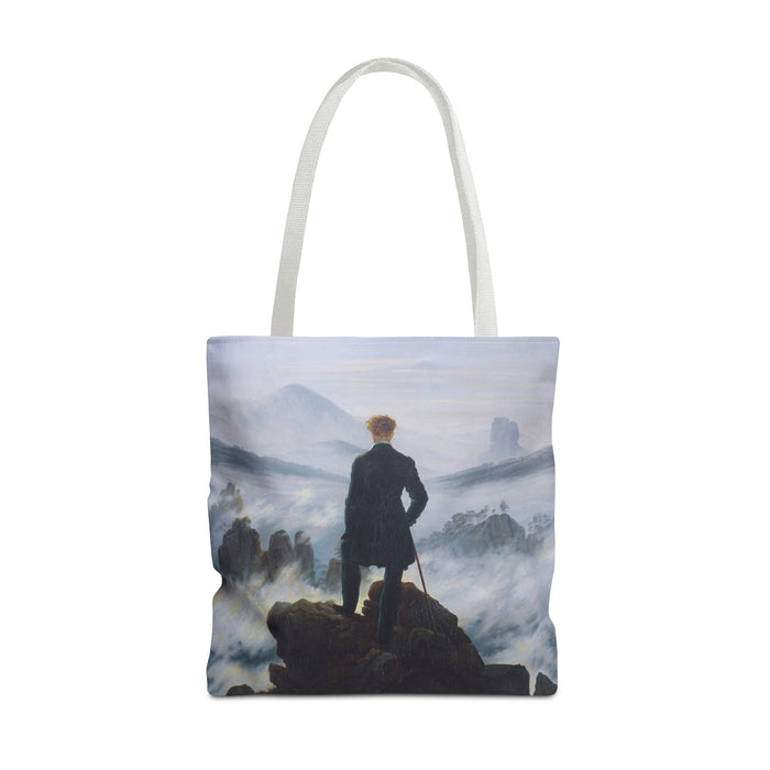 Wanderer Above the Sea Mist Tote Bag – Classic Dark Academia Art Tote Printify