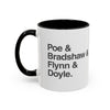 Coffee Mug — Minimalist Names Design (Poe & Bradshaw & Flynn & Doyle) Printify