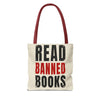 Read Banned Books Cream Tote Bag Printify