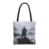 Wanderer Above the Sea Mist Tote Bag – Classic Dark Academia Art Tote Printify