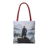 Wanderer Above the Sea Mist Tote Bag – Classic Dark Academia Art Tote Printify
