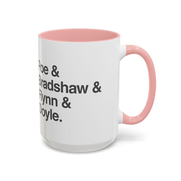 Coffee Mug — Minimalist Names Design (Poe & Bradshaw & Flynn & Doyle) Printify
