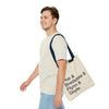 Tote Bag — Minimalist 'Poe & Bradshaw & Flynn & Doyle.' Text Tote Printify