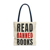 Read Banned Books Cream Tote Bag Printify