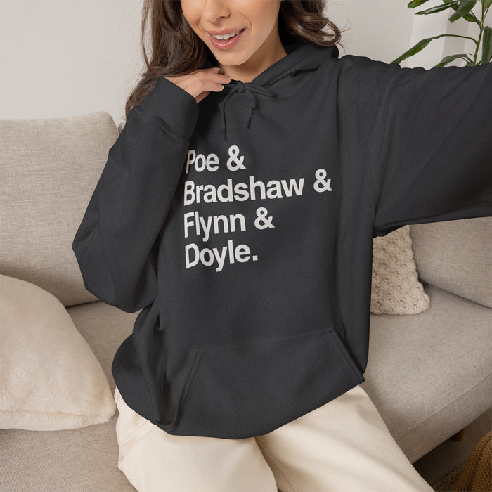 MW Craven Official Merchandise Poe & Bradshaw & Flynn & Doyle Hoodie Printify