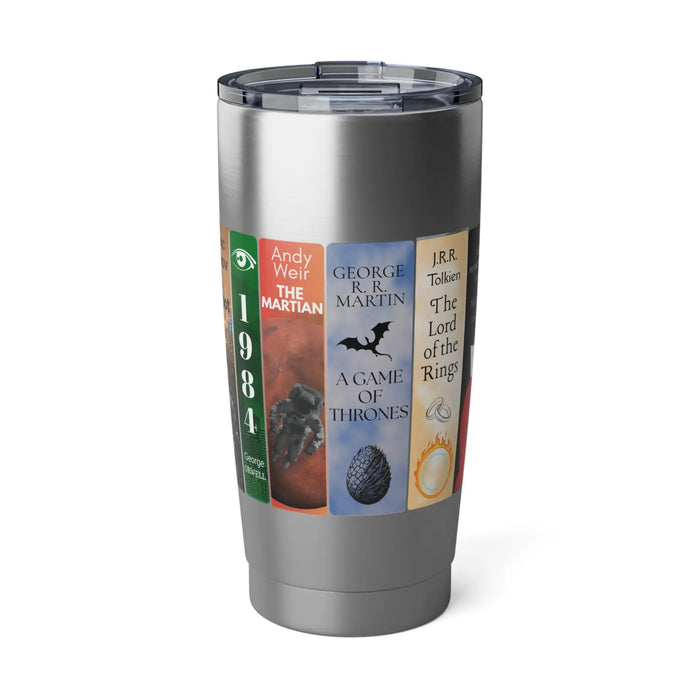 Sci Fi & Fantasy Bookshelf Tumbler Printify