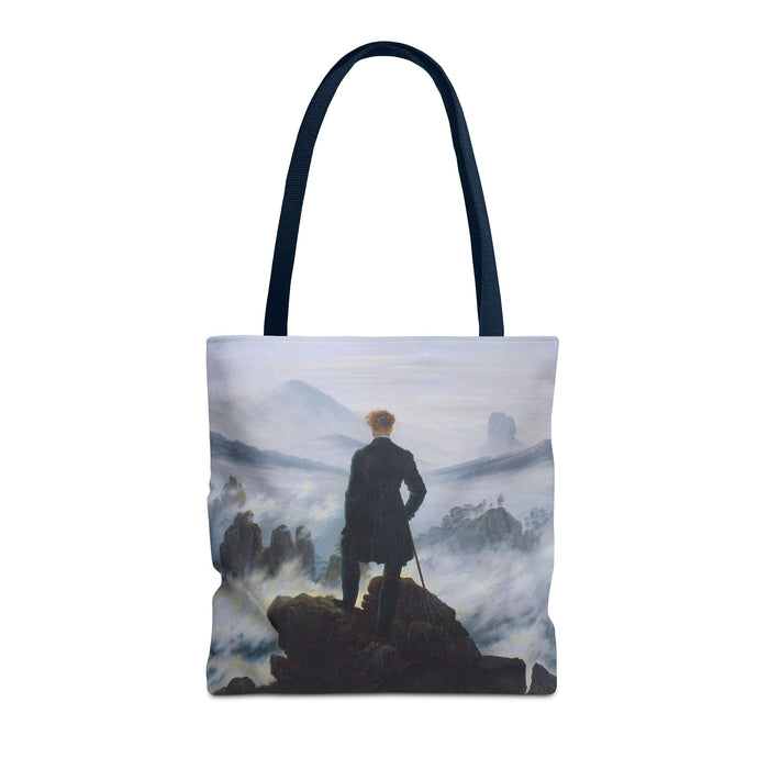 Wanderer Above the Sea Mist Tote Bag – Classic Dark Academia Art Tote Printify