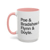 Coffee Mug — Minimalist Names Design (Poe & Bradshaw & Flynn & Doyle) Printify