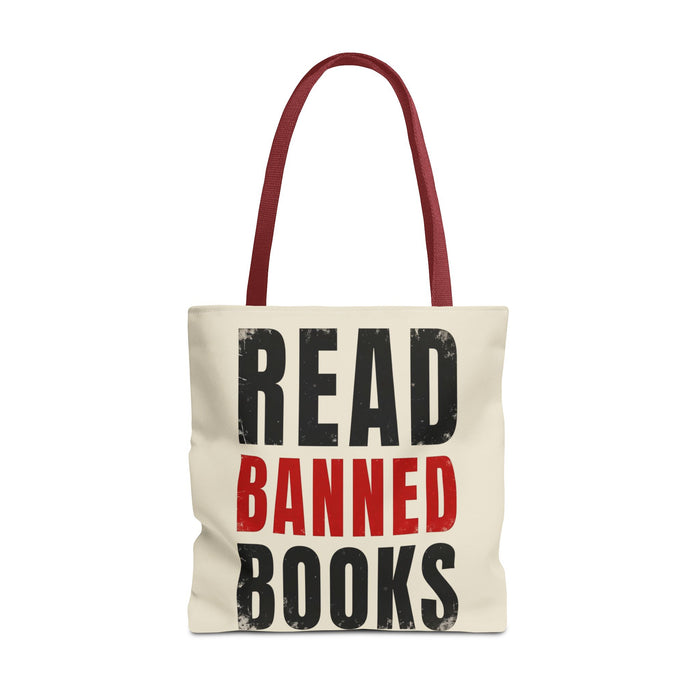 Read Banned Books Cream Tote Bag Printify