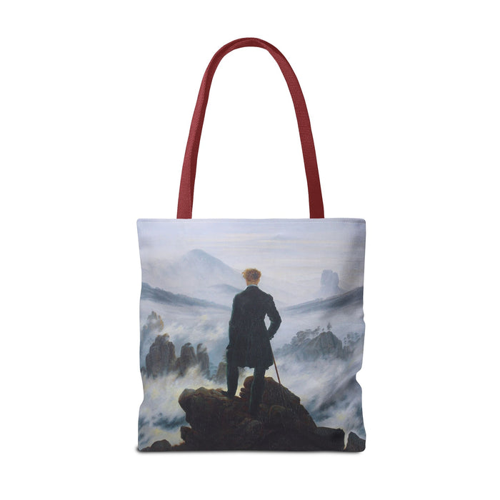 Wanderer Above the Sea Mist Tote Bag – Classic Dark Academia Art Tote Printify