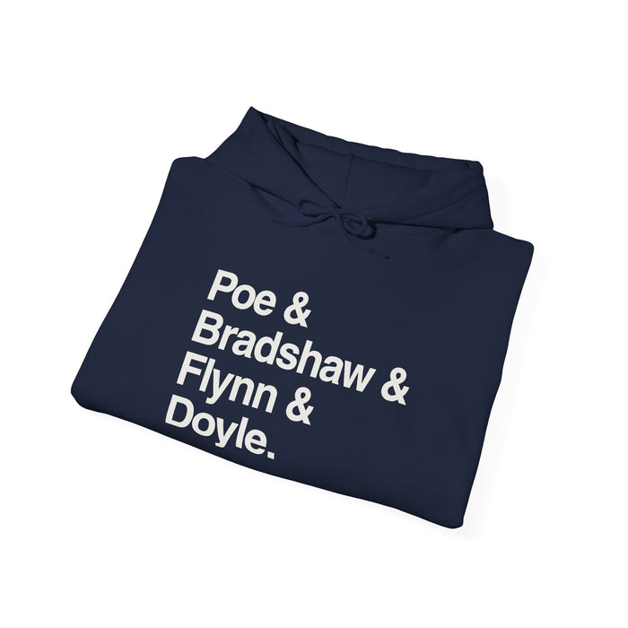 MW Craven Official Merchandise Poe & Bradshaw & Flynn & Doyle Hoodie Printify