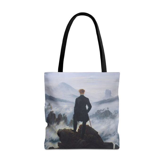 Wanderer Above the Sea Mist Tote Bag – Classic Dark Academia Art Tote Printify