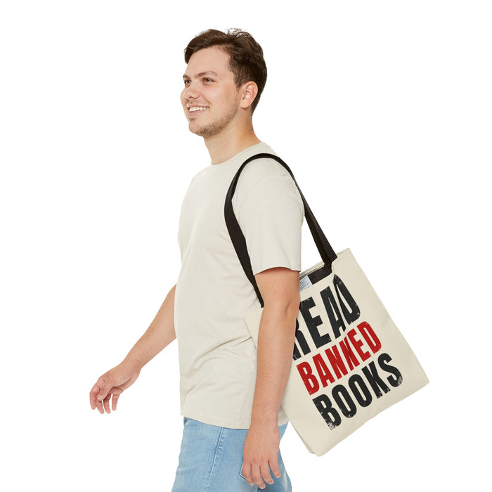 Read Banned Books Cream Tote Bag Printify