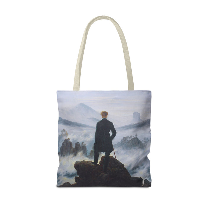 Wanderer Above the Sea Mist Tote Bag – Classic Dark Academia Art Tote Printify