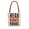 Read Banned Books Cream Tote Bag Printify