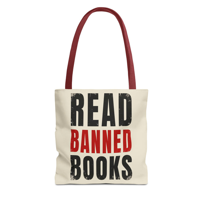 Read Banned Books Cream Tote Bag Printify