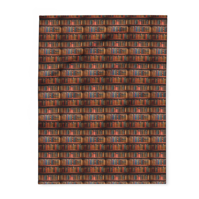 Vintage Library Books Fleece Blanket