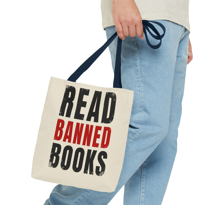 Read Banned Books Cream Tote Bag Printify