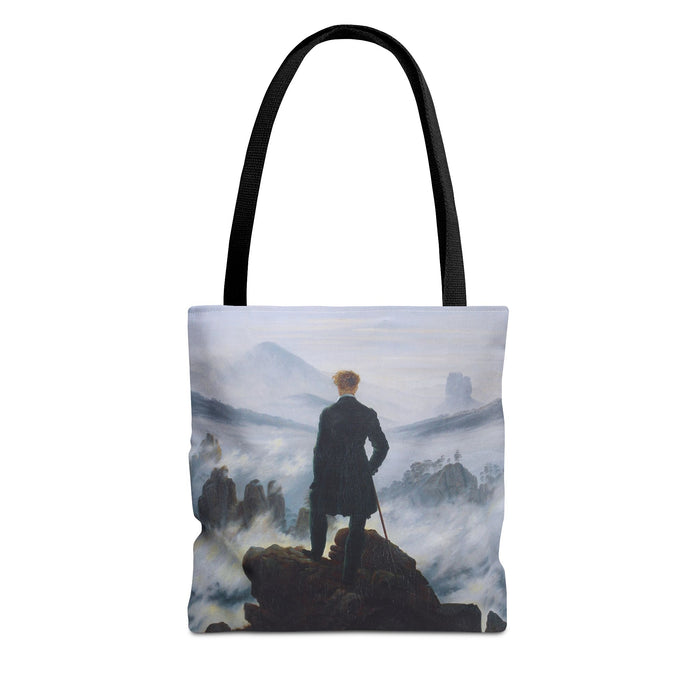 Wanderer Above the Sea Mist Tote Bag – Classic Dark Academia Art Tote Printify