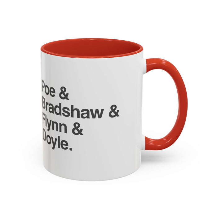 Coffee Mug — Minimalist Names Design (Poe & Bradshaw & Flynn & Doyle) Printify