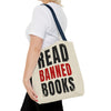 Read Banned Books Cream Tote Bag Printify
